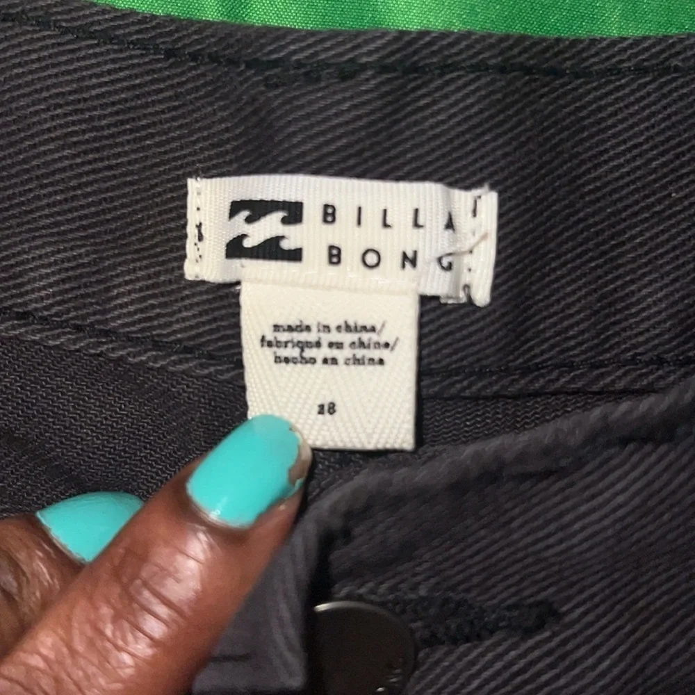 Billabong Black Distressed Jean Shorts size 28